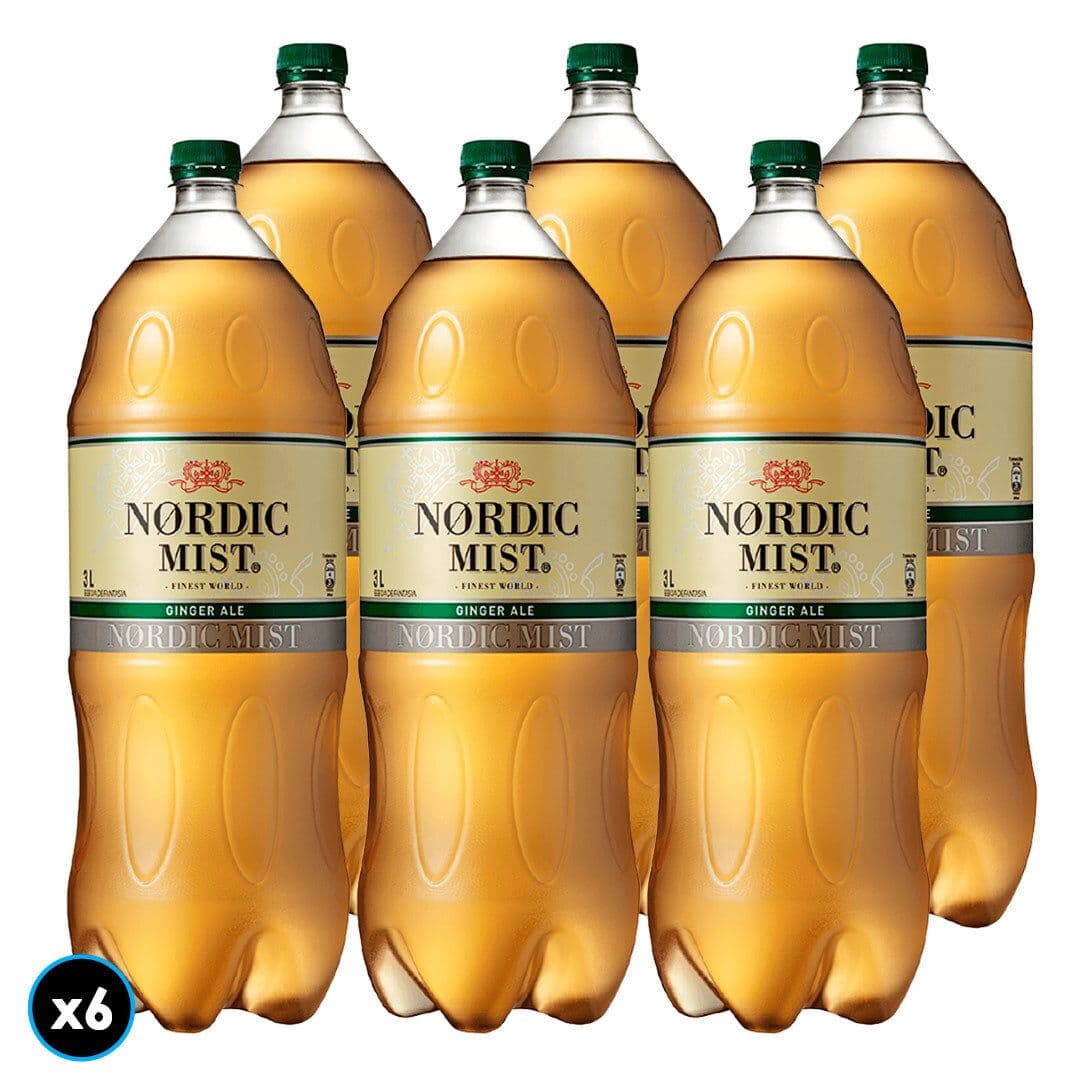 6x Bebida Nordic Ginger Ale 3 L_1