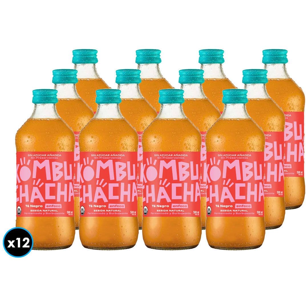 12x Kombuchacha Original Té Negro Sin Azúcar Añadida Botella 500cc_1