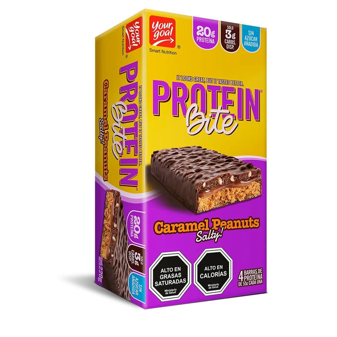 Barras de Proteína Bite Caramel Peanuts 55 grs (4 unidades)_1