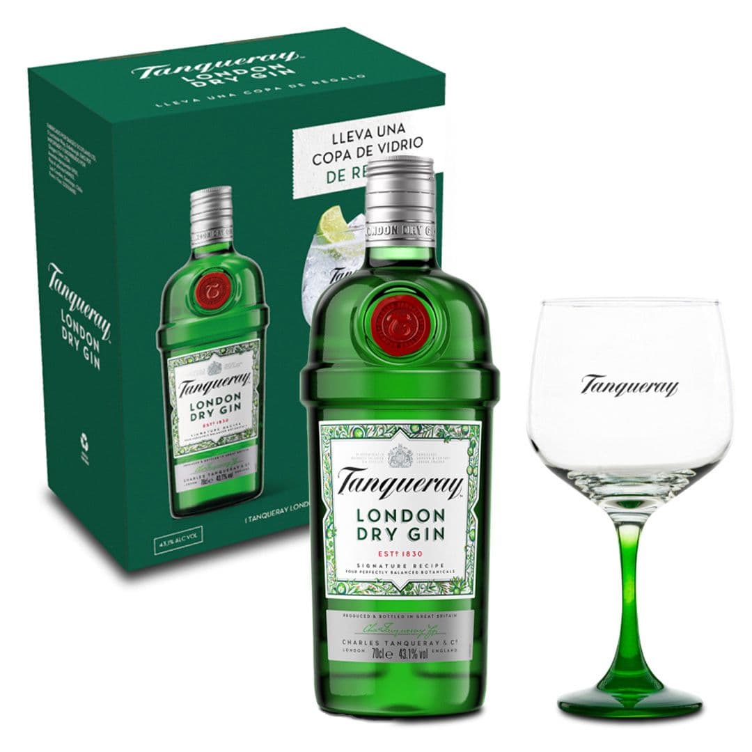KIT Gin Tanqueray London Dry 700cc 43°alc. + Copa _1