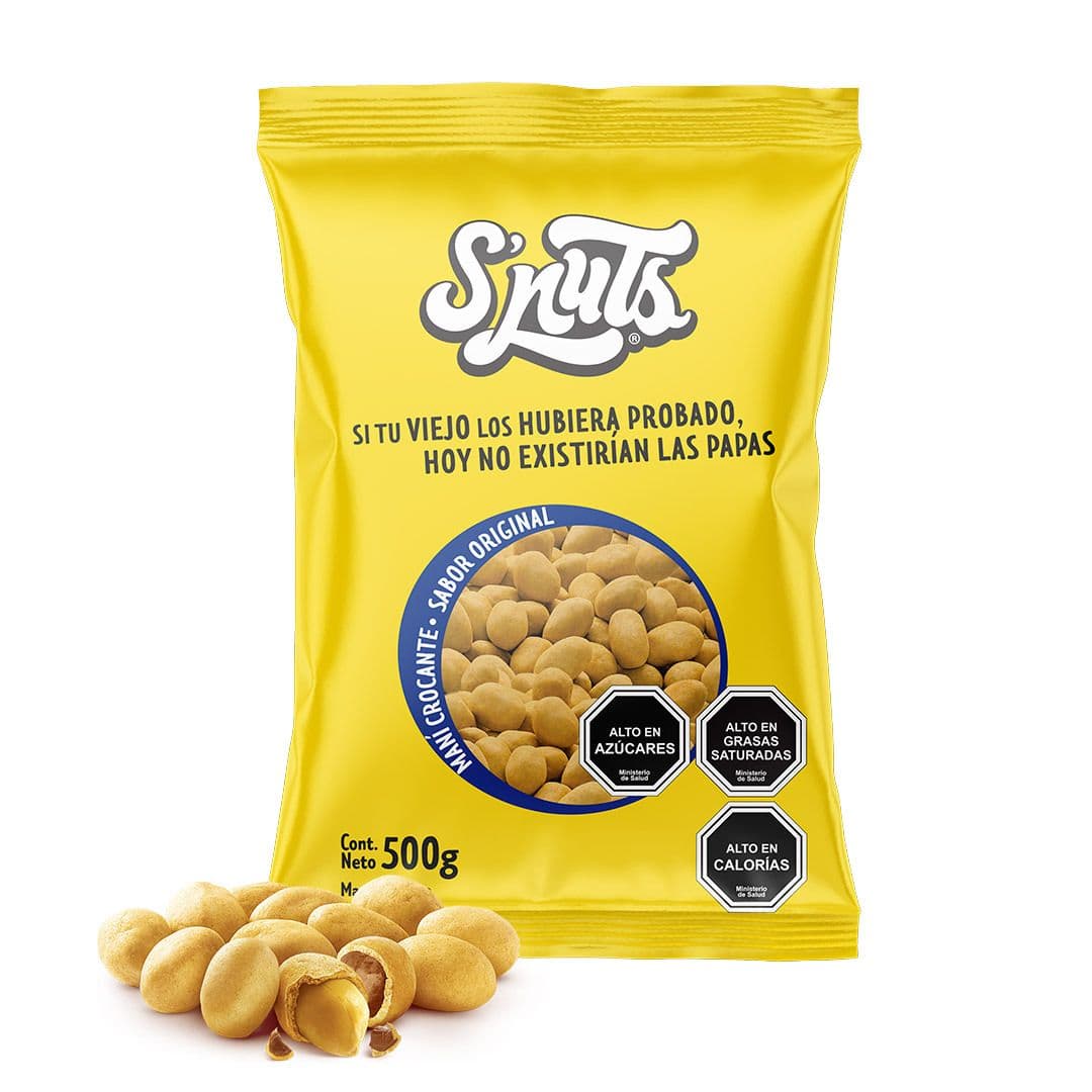 Mani Crocante Japonés S'Nuts Sabor Original 500grs_1