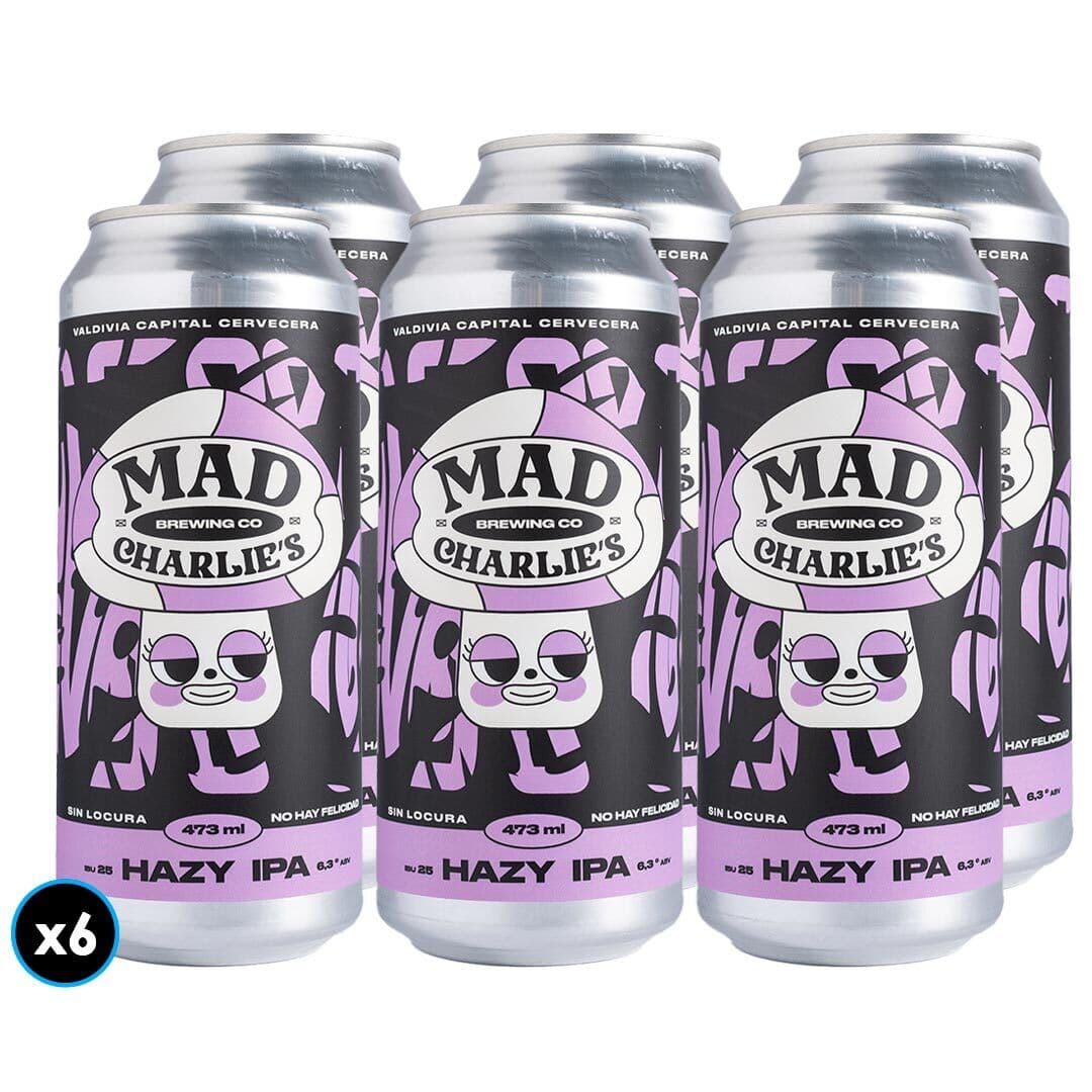 6x Cerveza Mad Charlie's Hazy IPA Lata 473cc_1
