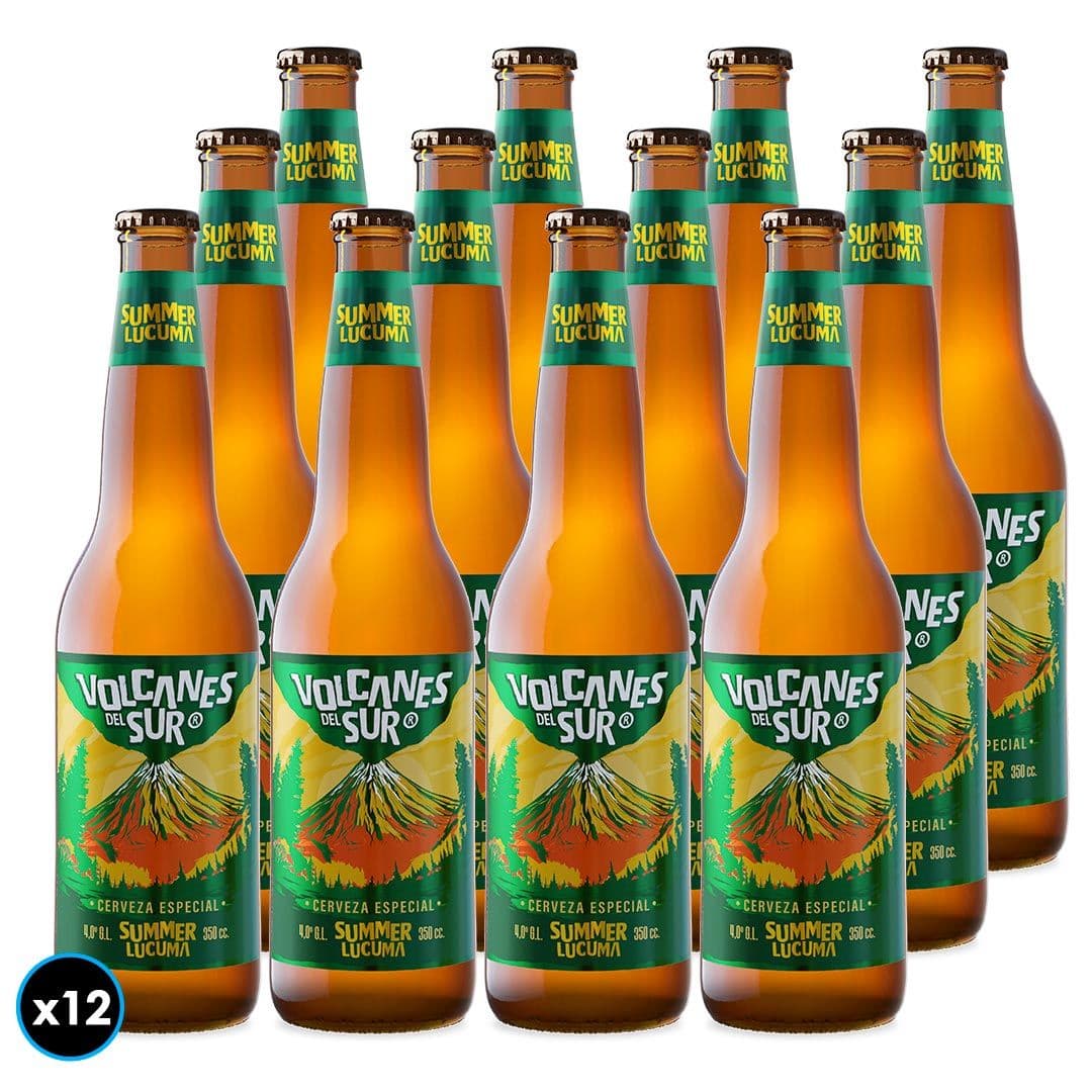 12x Cerveza Volcanes del Sur Summer Lúcuma Botella 350cc_1