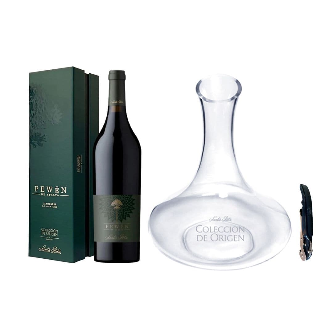 1x Vino Pewen Carmenere 750cc + 1x Decantador Santa Rita + 1x Descorchador Santa Rita_1