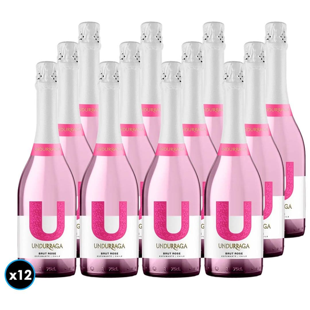 CAJA UNDURRAGA U BRUT ROSÉ: 12x Espumante Undurraga U Brut Rose 750cc 12°alc._1
