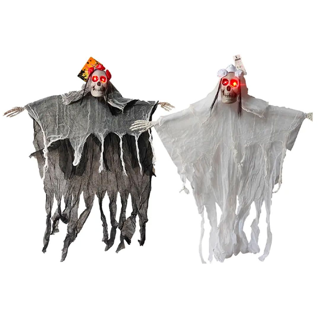 Fantasma Colgante con Luz y Sonido Halloween Color Aleatorio 70x90cm_1