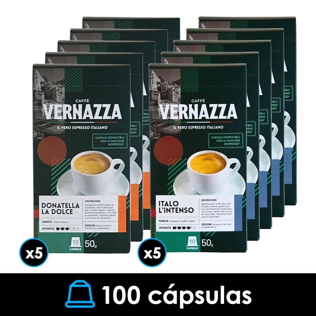PACK 100X Cápsulas Café Vernazza Nespresso® Compatible_1