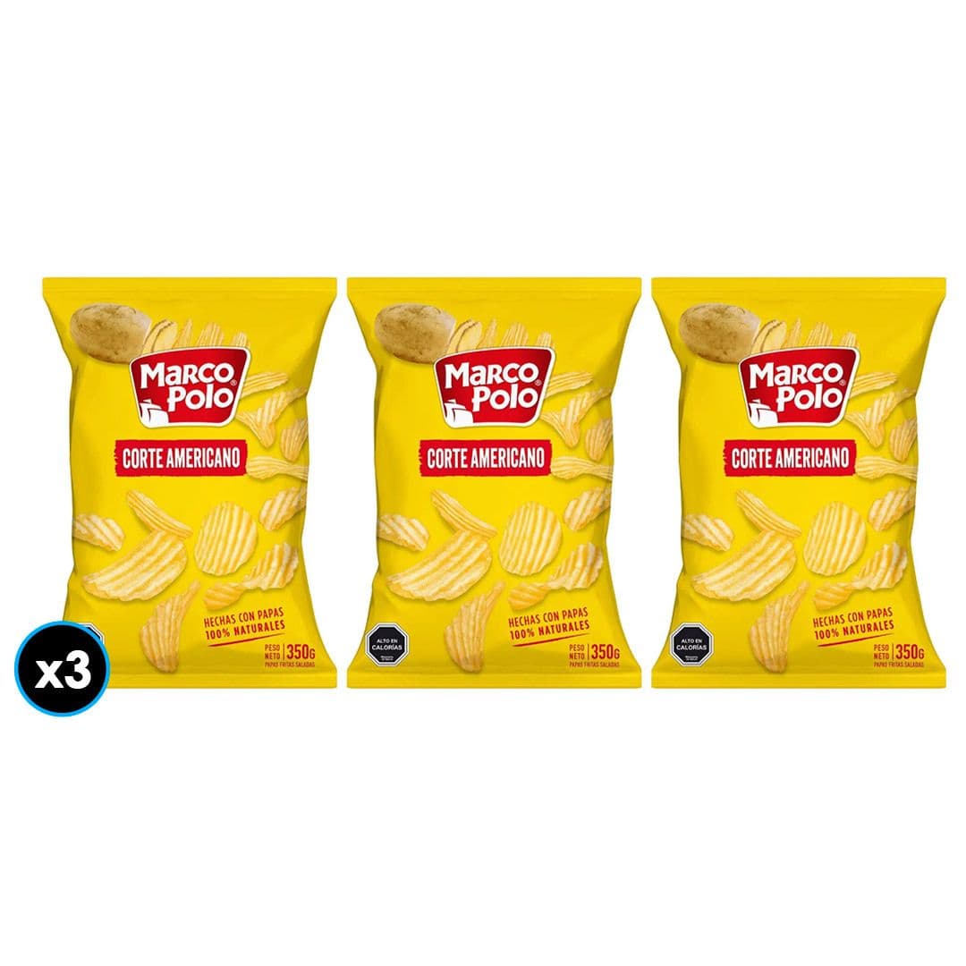 3x Papas Fritas Marco Polo Corte Americano 350 grs._1