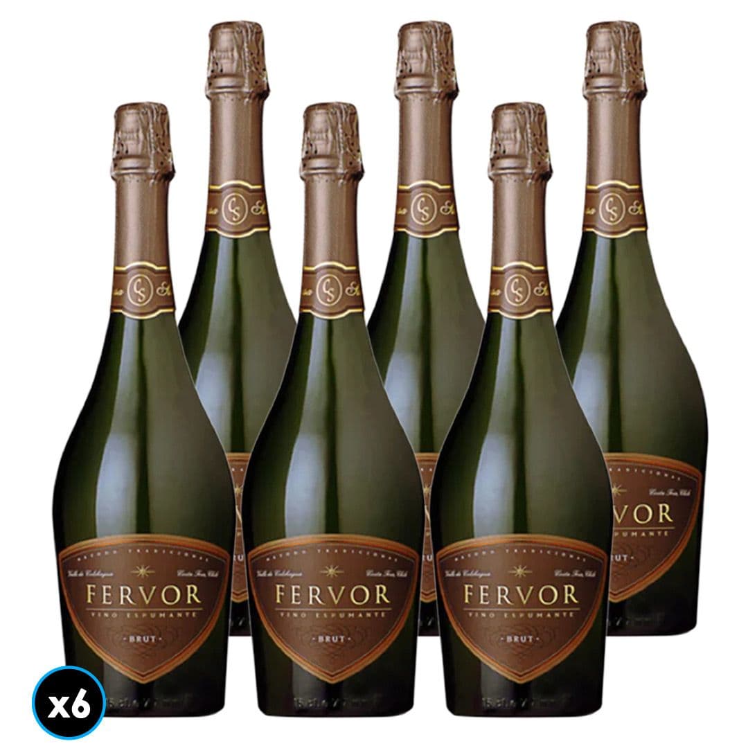CAJA ESPUMANTE CASA SILVA FERVOR (Brut): 6x Espumante Casa Silva Fervor Brut 750cc_1