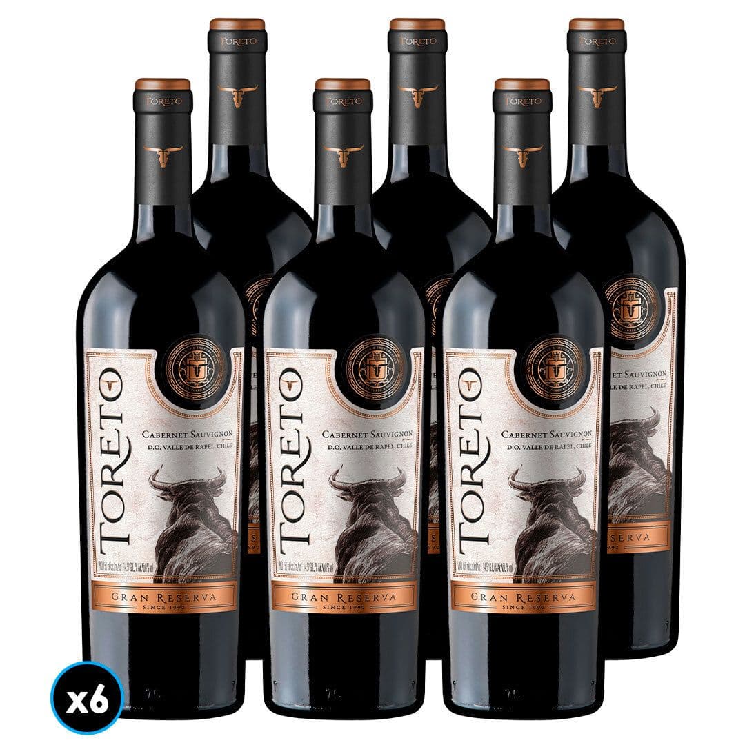 CAJA VINO TORETO GRAN RESERVA (Cabernet Sauvignon): 6x Vino Toreto Gran Reserva Cabernet Sauvignon 750cc_1