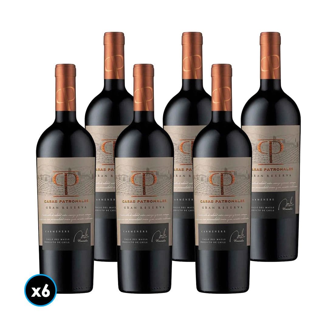 CAJA CASAS PATRONALES GR (Cabernet Sauvignon): 6x Vino Casas Patronales Gran Reserva Carmenere 750cc_1