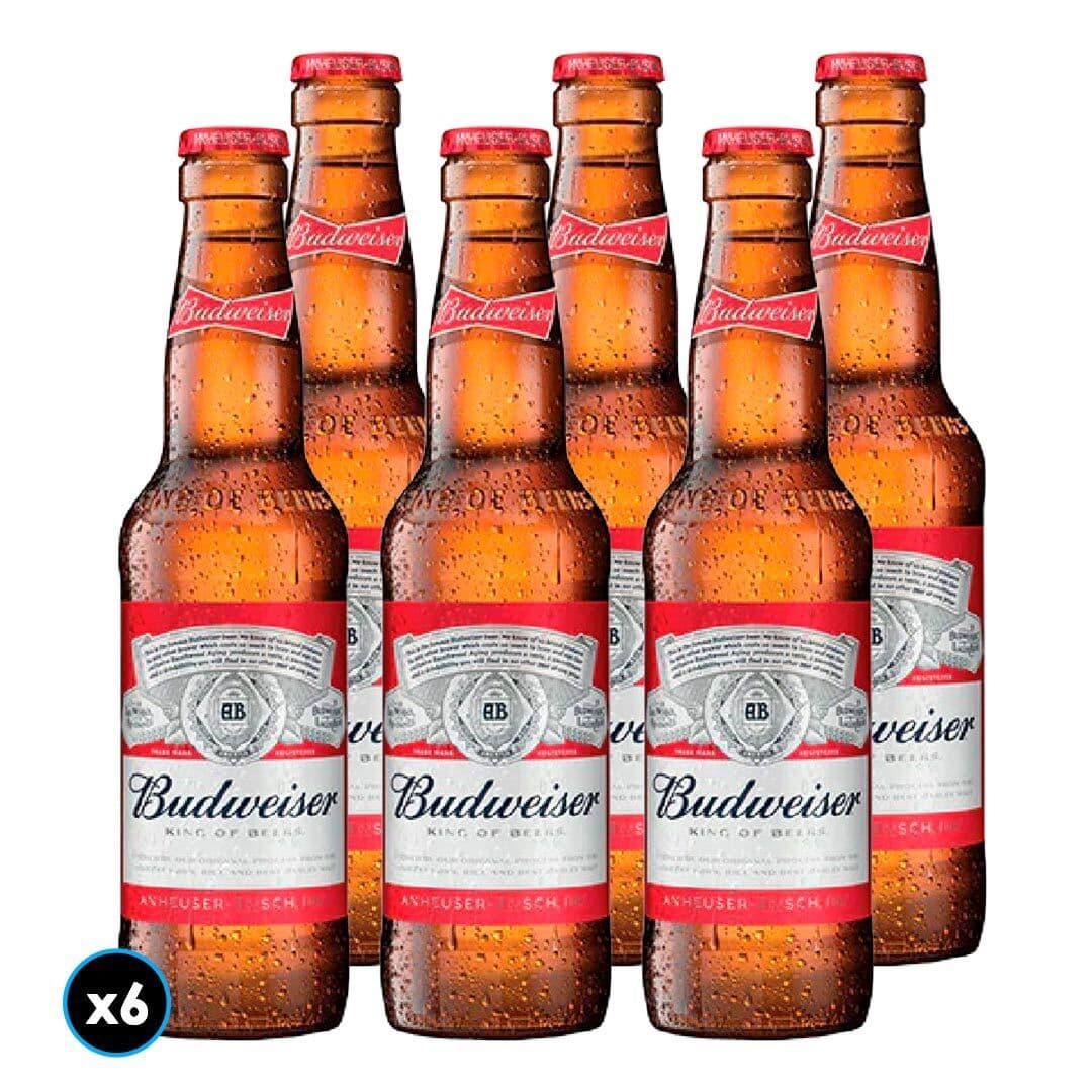 6x Cerveza Budweiser en Botella 330cc_1