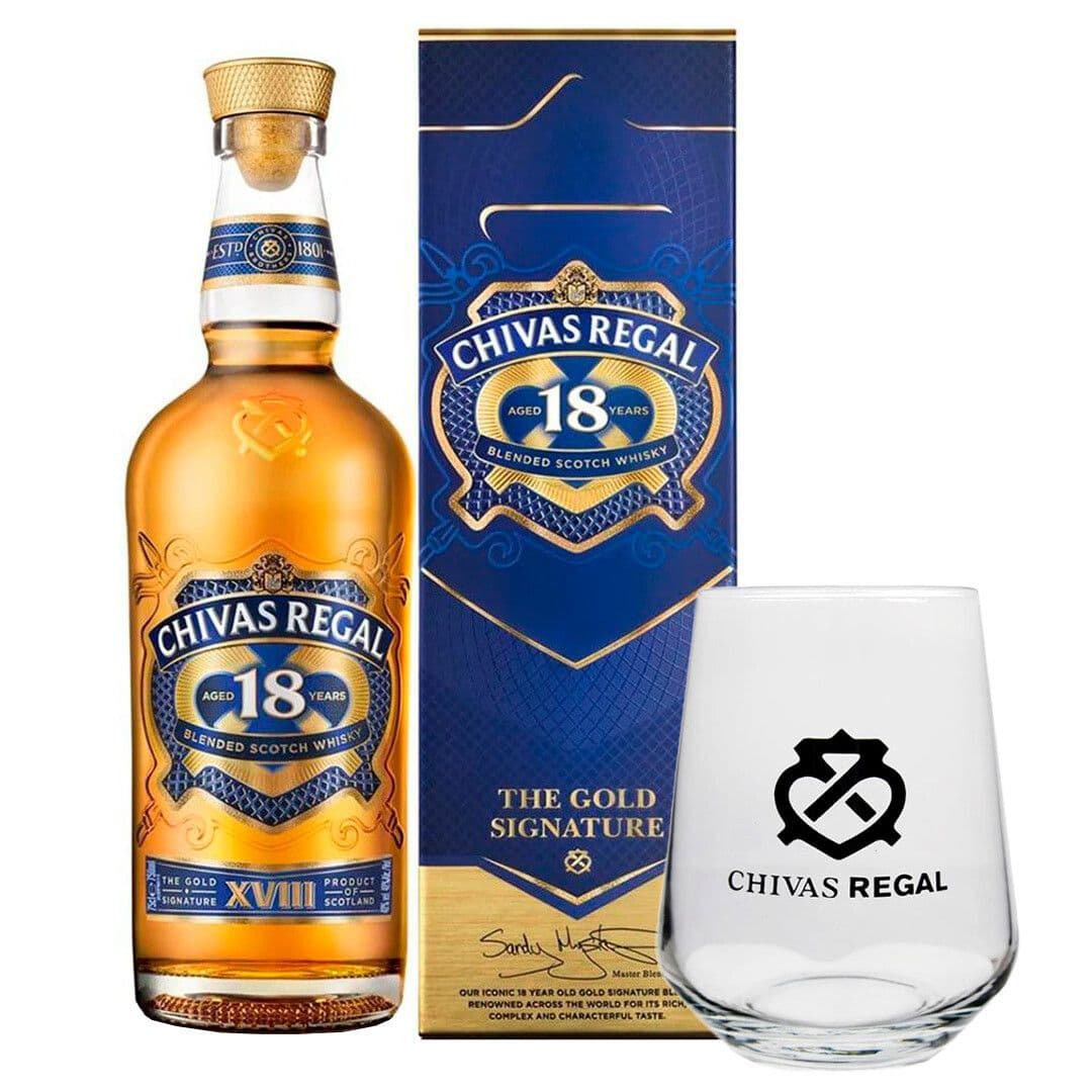 Pack Whisky Chivas Regal 18 años 750cc 40º alc. + Vaso Chivas Regal_1