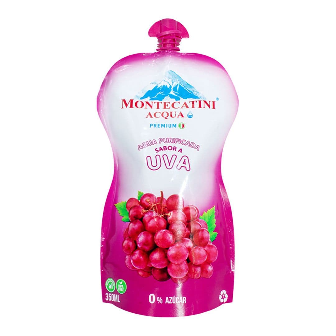 Agua Purificada Montecatini Sabor Uva Sin Gas 350cc_1
