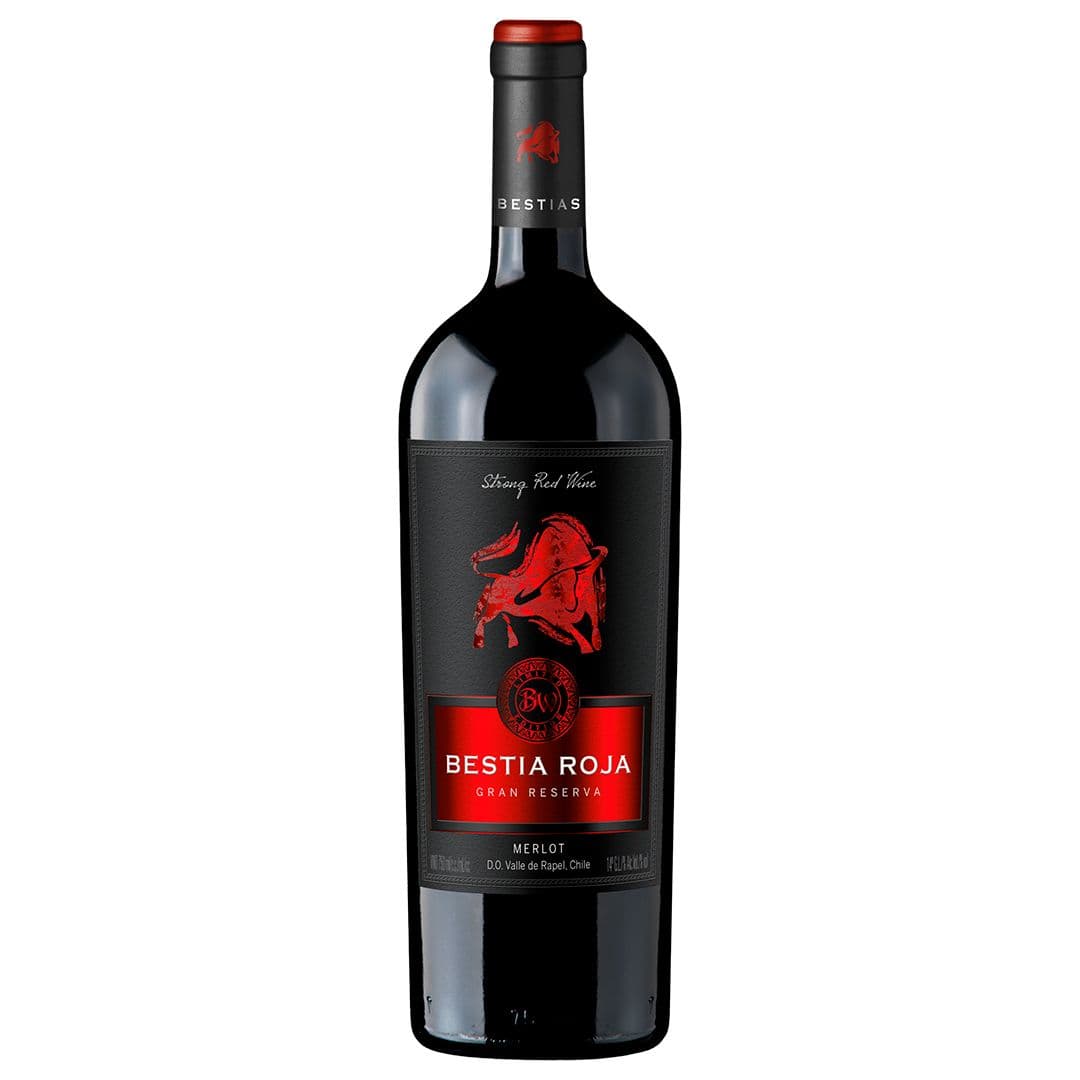 Vino Bestia Roja Gran Reserva Merlot 750cc_1