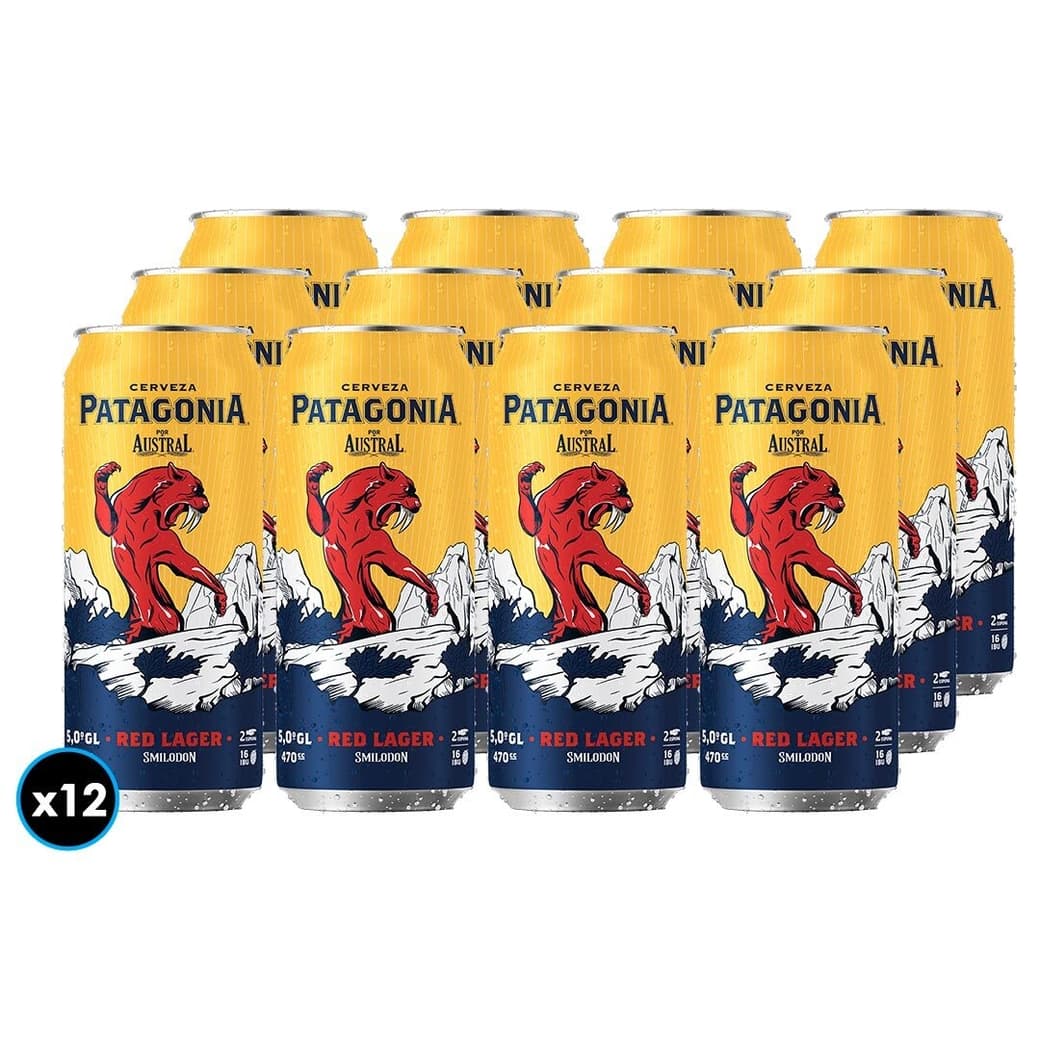 12x Cervezas Austral Patagonia Red Lager 470cc 5,0º alc._1