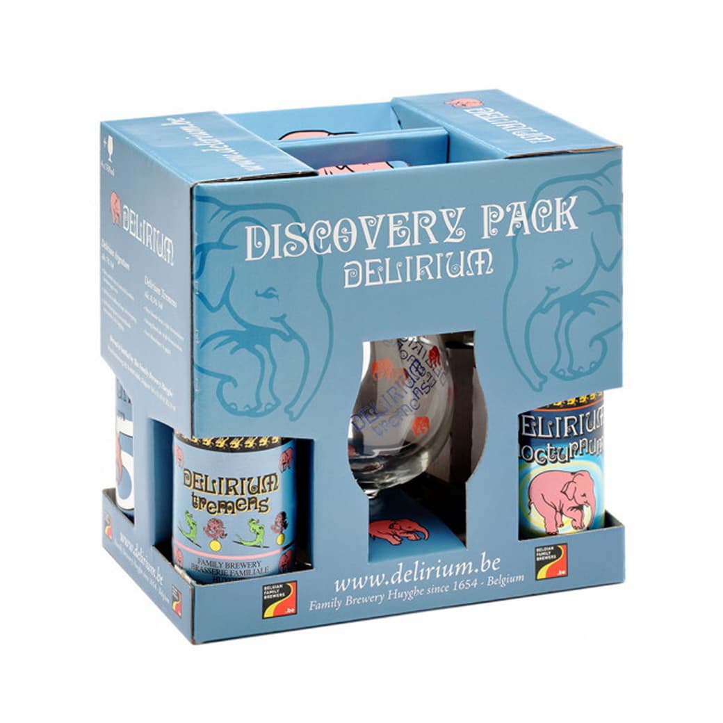 KIT DISCOVERY: 4x Cervezas Delirium en Botella 330cc + Copa Tulipa_1