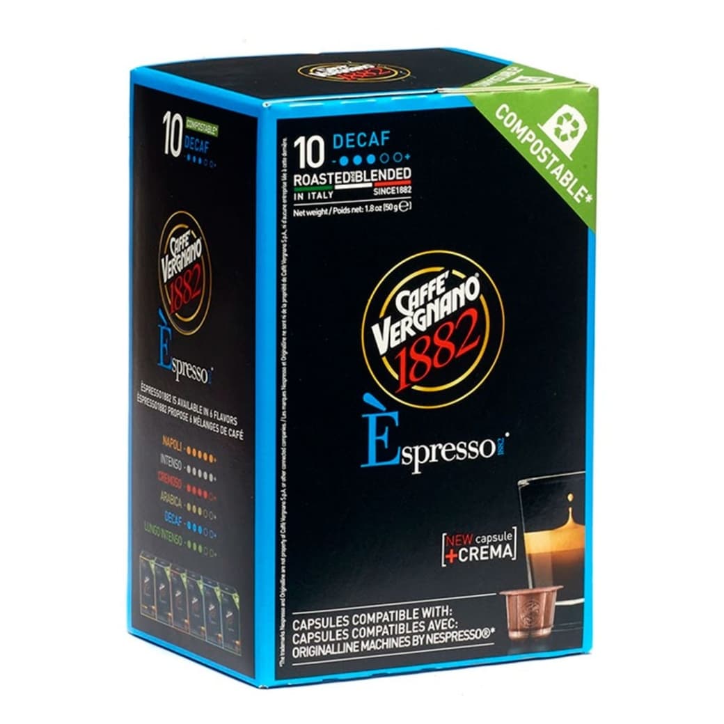 Cápsulas Café Compostable Vergnano Descafeinado Nespresso® Compatible (10 Cápsulas)_1