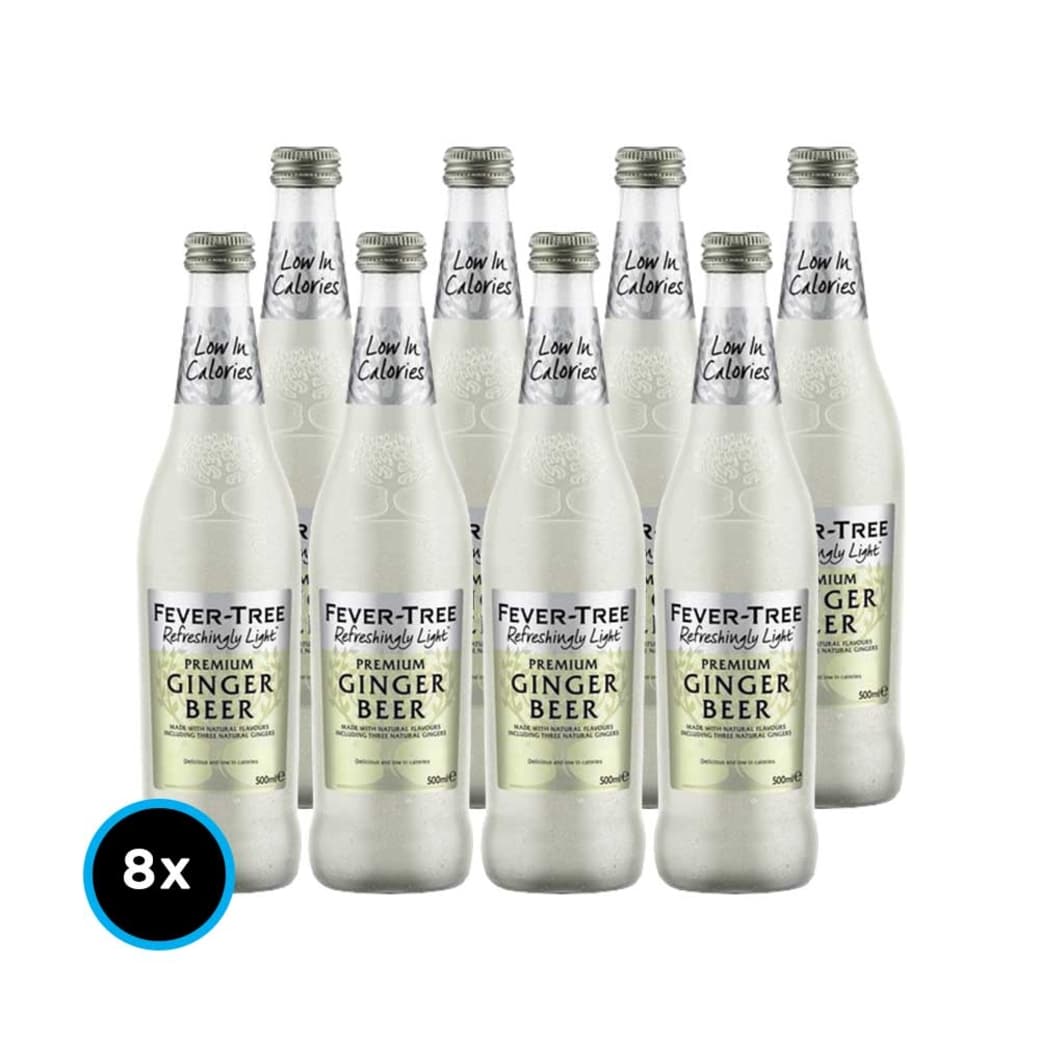 8x Premium Fever Tree Ginger Beer Refreshingly Light 500cc_1