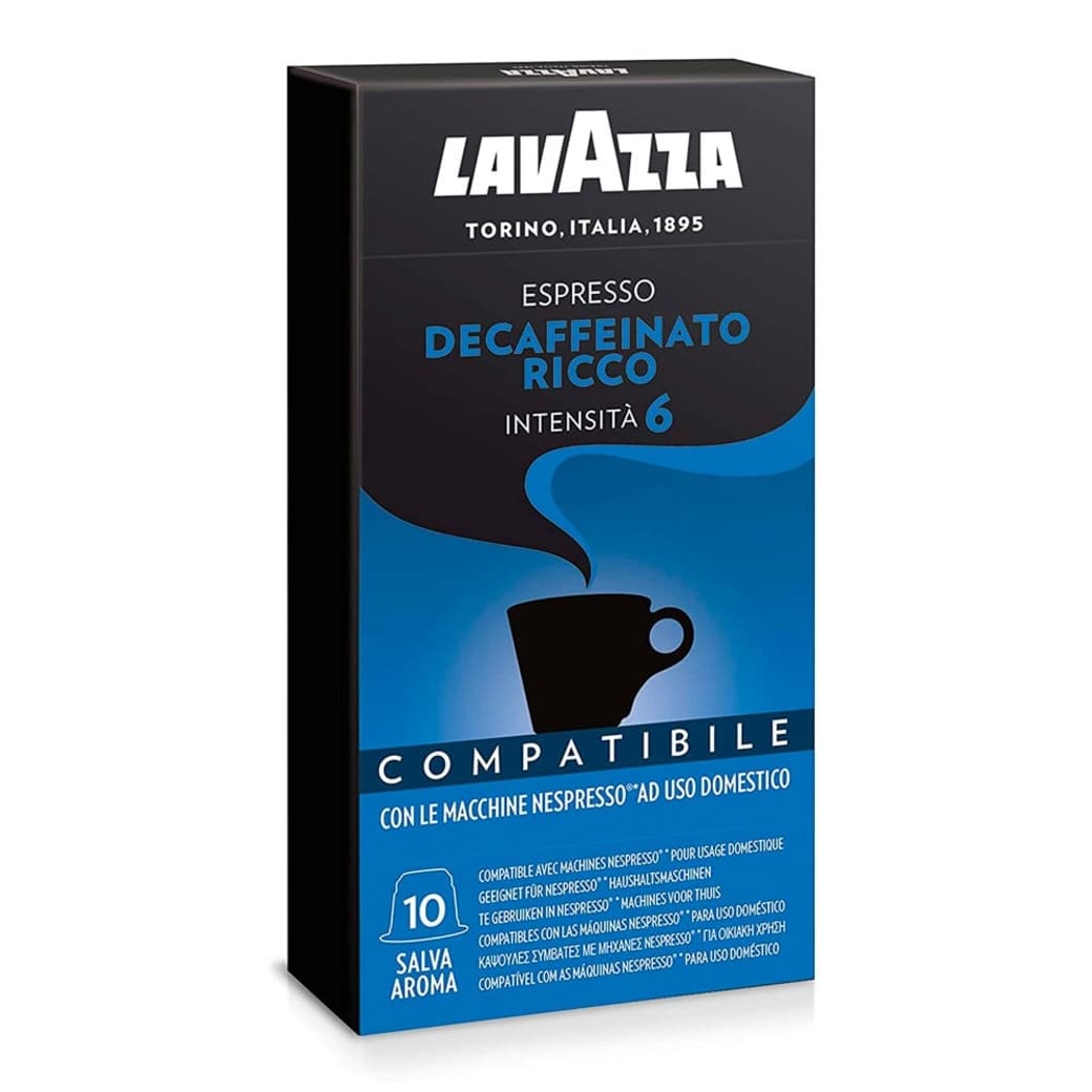 Cápsulas Café Lavazza Decaffeinato Ricco Nespresso® Compatible (10 Cápsulas)_1