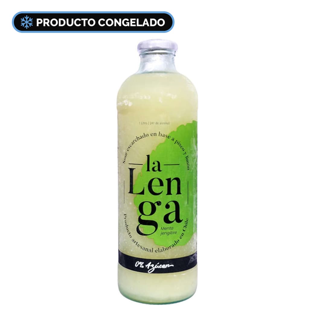 Pisco Sour La Lenga Menta Jengibre Sin Azúcar 1 Litro_1