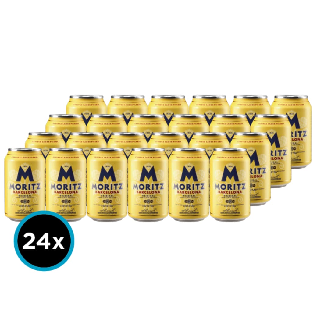 24x Cervezas Española Moritz Lager en Lata 330cc_1
