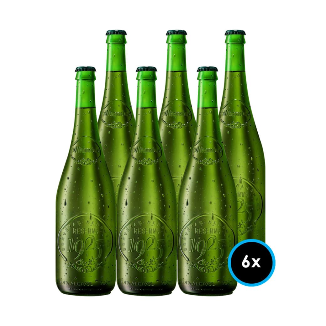 6x Cervezas Alhambra Reserva 1925 en Botella 700cc_1