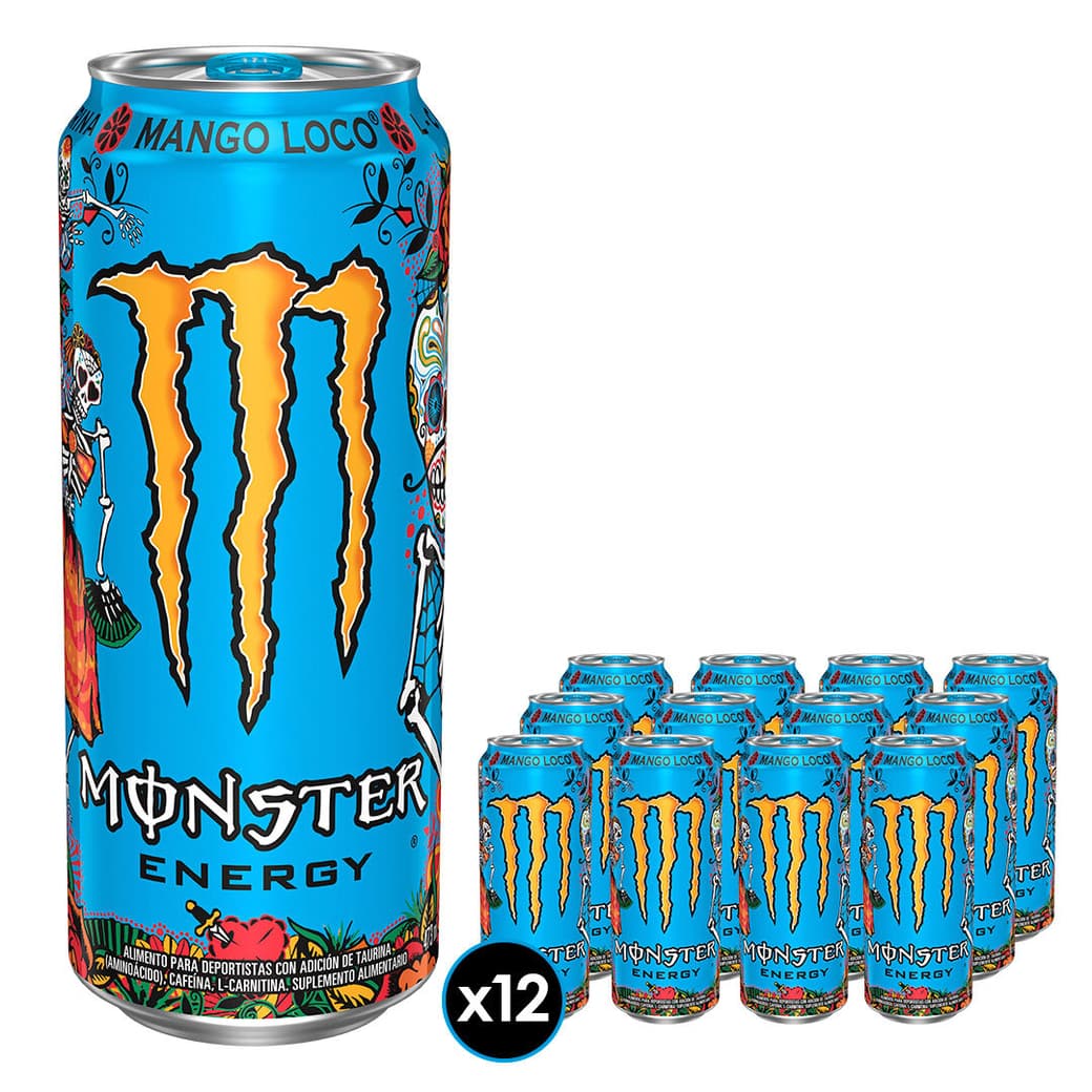 12x Energética Mango Loco Monster Energy 473cc_1