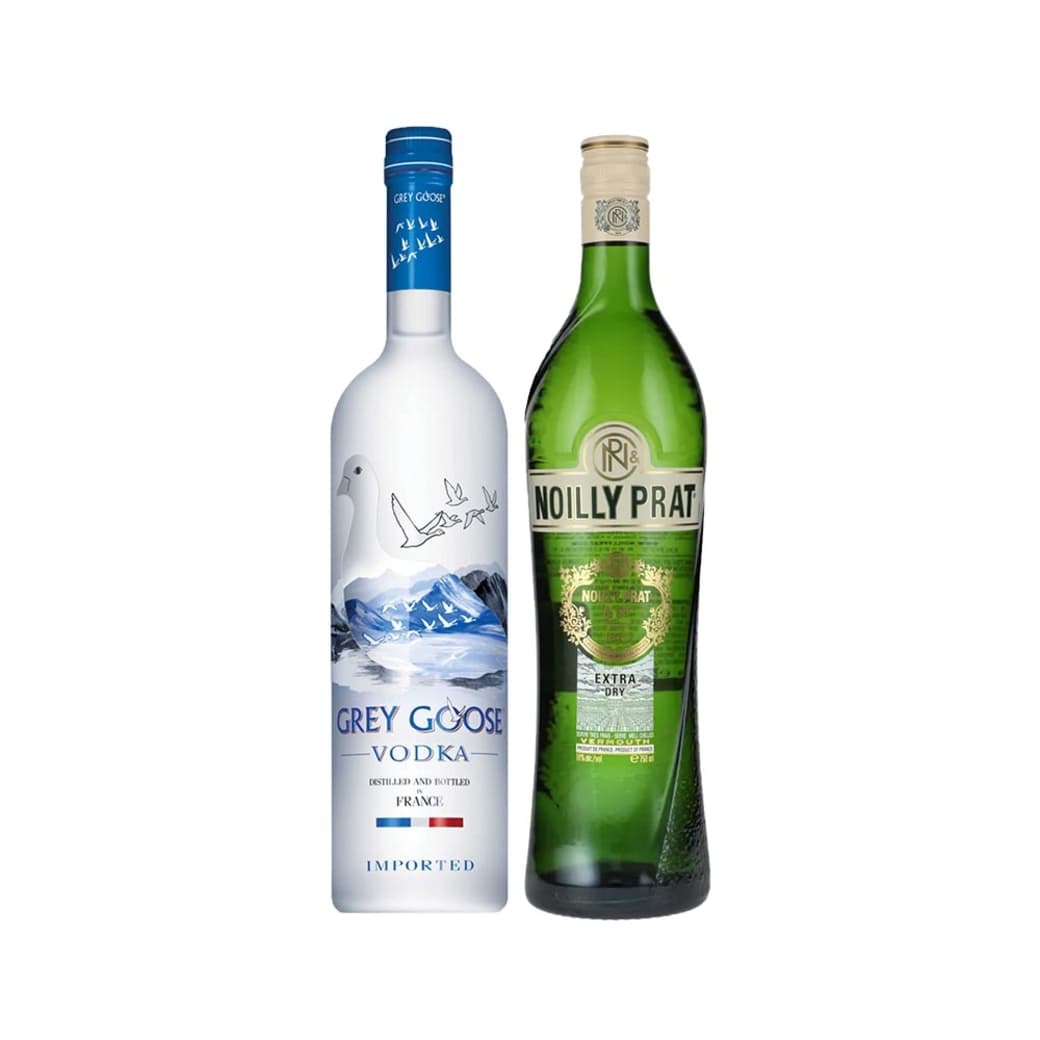PACK GREY GOOSE MARTINI: Vodka Grey Goose 750cc 40º alc. + Vermouth Noilly Prat Extra Dry 750cc_1