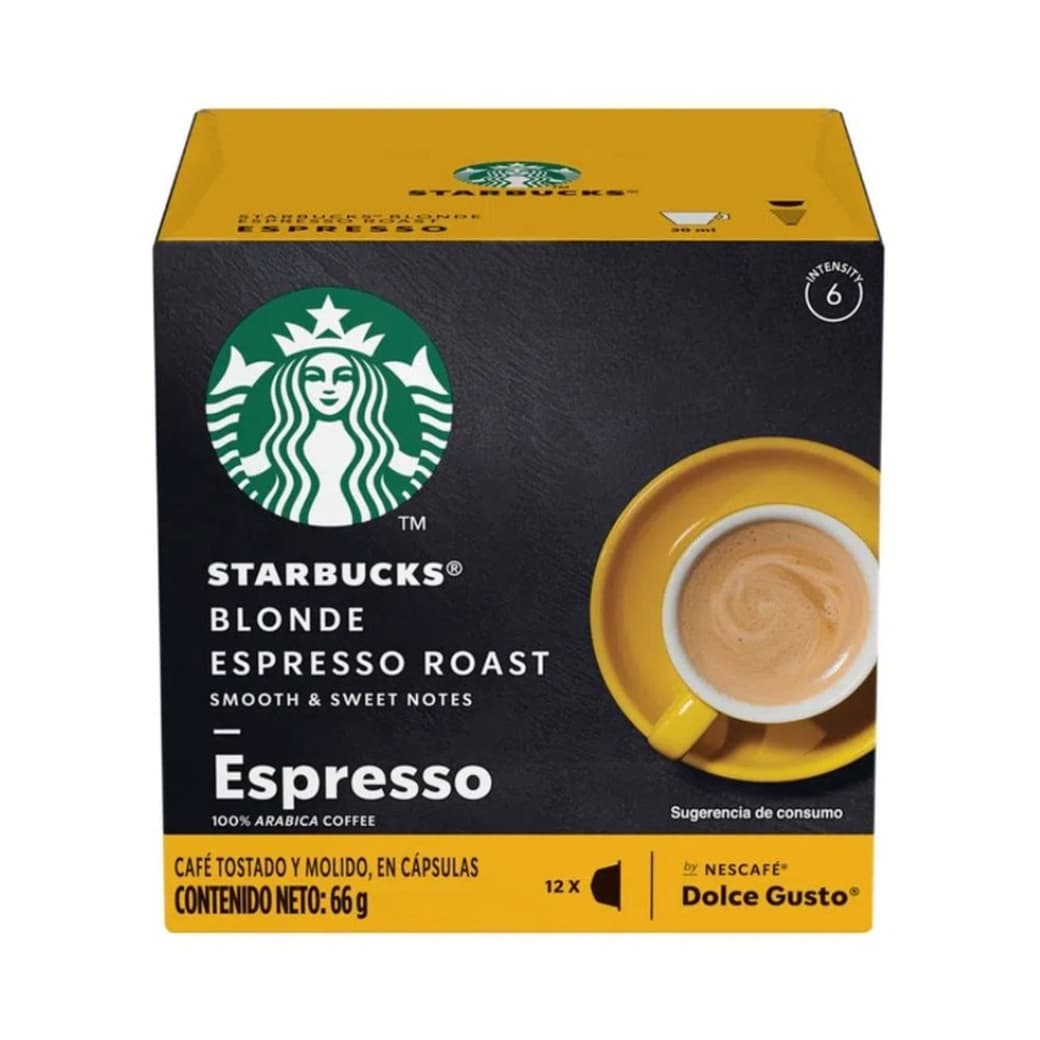 Cápsulas Café Starbucks Dolce Gusto Blonde Espresso Roast (12 Cápsulas)_1