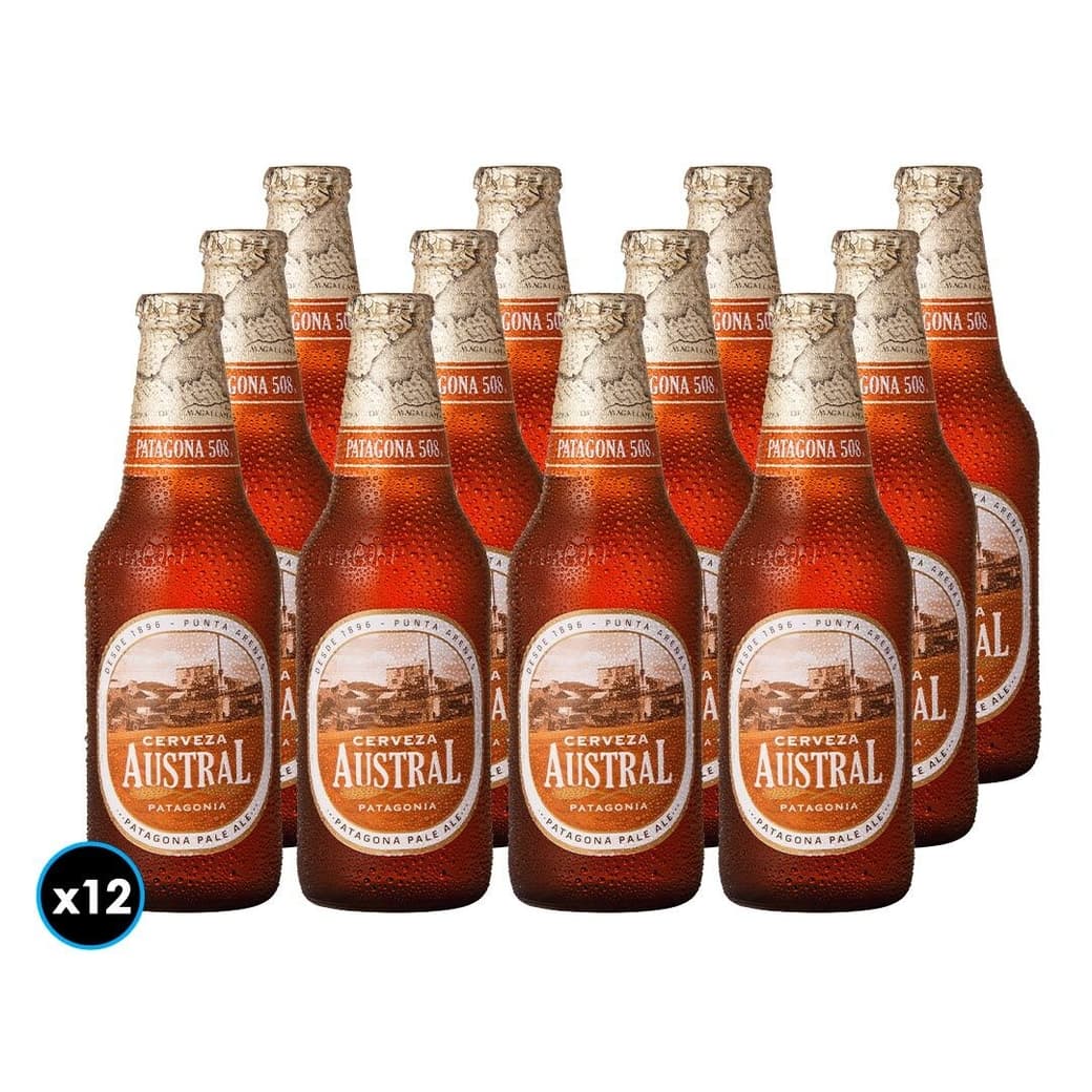 12x Cervezas Austral Patagona 508 en Botellas 330cc_1