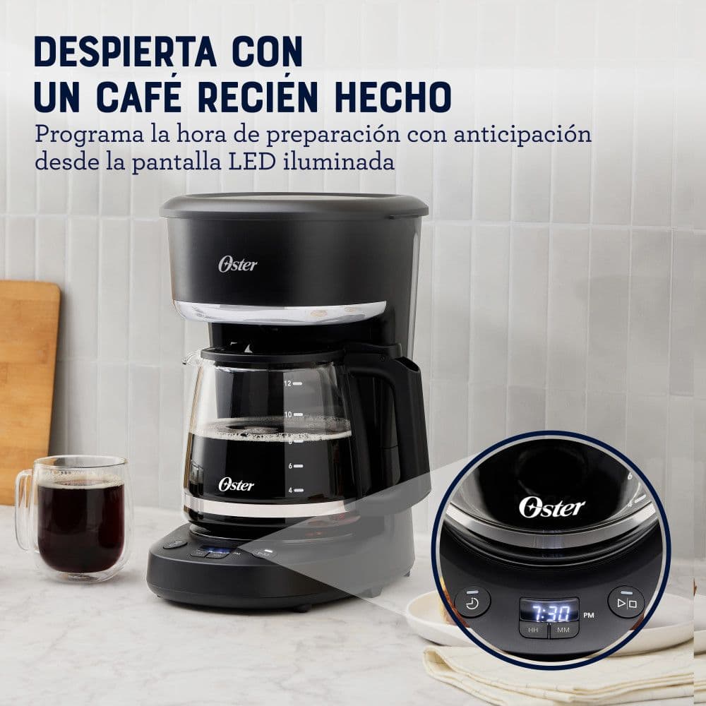 Cafetera Oster de Goteo Programable 12 Tazas Negra BVSTDCP121B-052_9