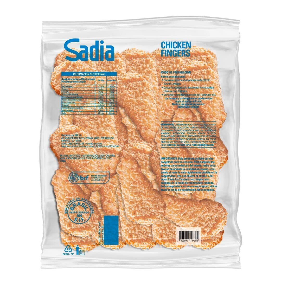 Chicken Fingers de Pollo Rebozados Sadia 3 kg._2