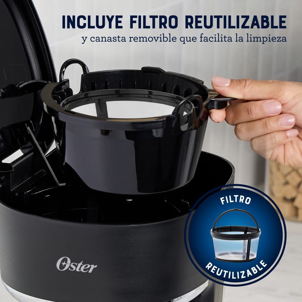 Cafetera Oster de Goteo Programable 12 Tazas Negra BVSTDCP121B-052_6