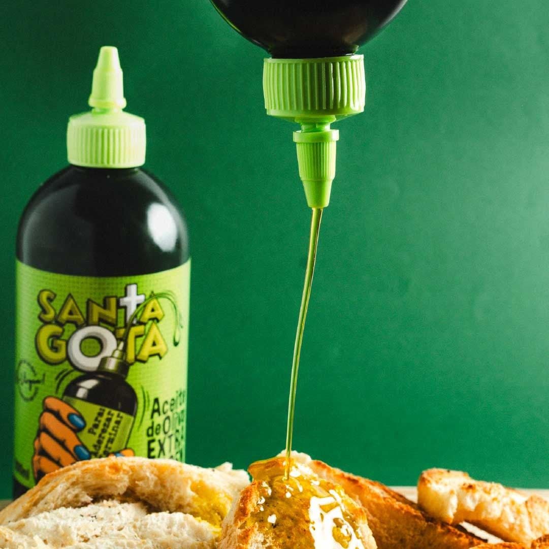 Aceite de Oliva Extra Virgen Santa Gota Para Aderezar y Terminar Squeeze 500 ml._4