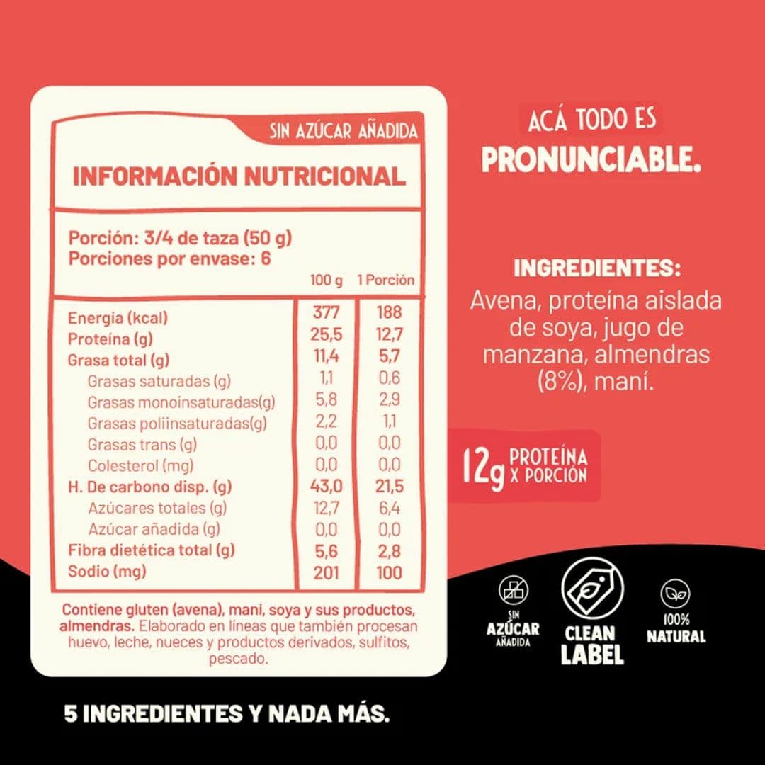 Granola Proteica Underfive Almendra Crunch 300 grs._2