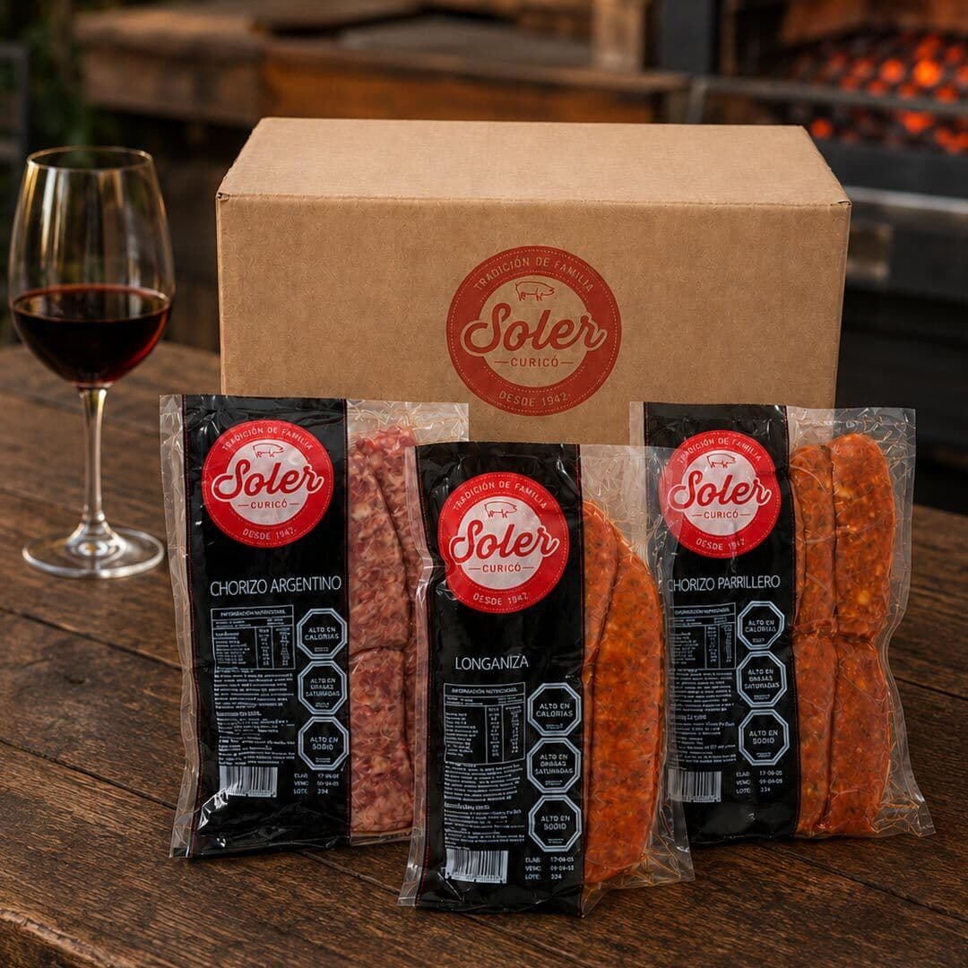 Caja Experiencia Parrillera Cecinas Soler: Chorizo Argentino, Chorizo Parrillero y Longaniza Ahumada_2